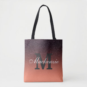 Tote Bag Motif de Parties scintillant de dégradé