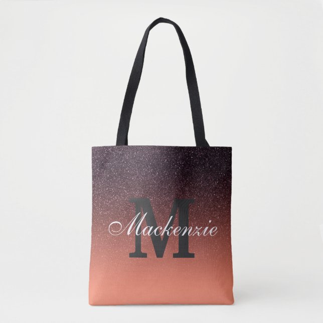Tote Bag Motif de Parties scintillant de dégradé (Devant)