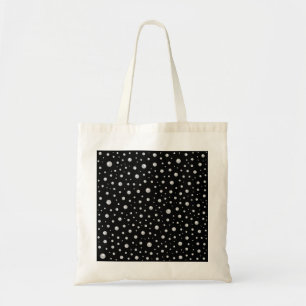 Tote Bag Motif de perle sur fond noir