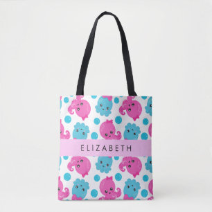 Tote Bag Motif de pieuvre, Pieuvre mignonne, Mer, Votre Nom