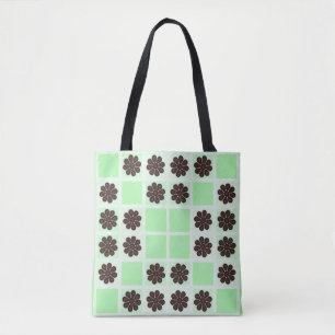 Tote Bag Motif De Plat À Crème Verte À La Menthe Et À Chip