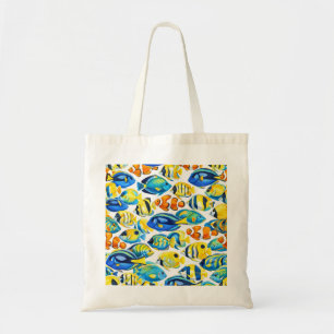 Tote Bag Motif de poissons de récif tropical coloré