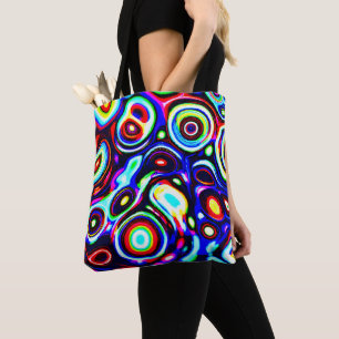 Tote Bag Motif de pulse de Neon vibrant