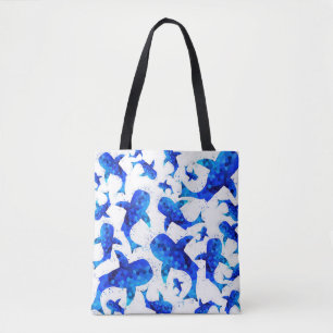 Tote Bag Motif de requin de baleine bleue