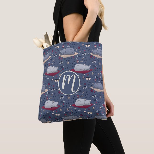 Tote Bag Motif de rêve de chats doux et confortable (De près)