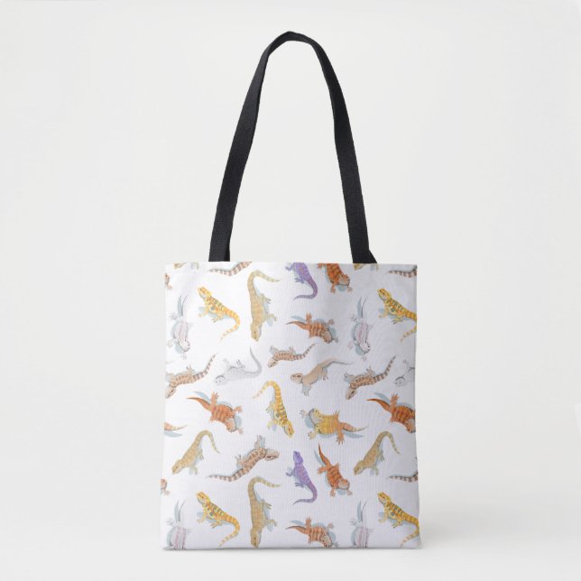 Tote Bag Motif de Scatter de dragons à oreilles transparent (Devant)