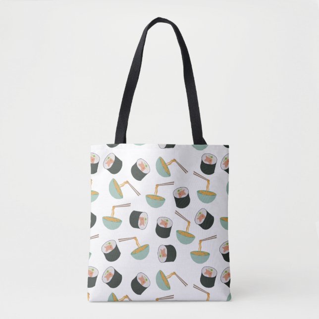 Tote Bag Motif de sushis et nouilles (Devant)