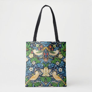 Tote Bag Motif de tapisserie d'oiseau et de fleur de
