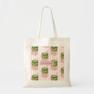 Tote Bag Motif de tasses à matcha Pastel personnalisées
