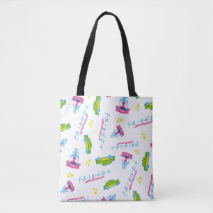 Tote Bag Motif de taxi et de fontaine d'eau pour AMIS™