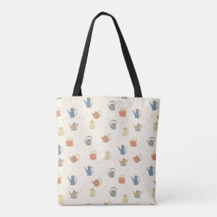 Tote Bag Motif de thé vintage