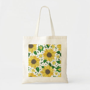 Tote Bag Motif de tournesol à l'aquarelle