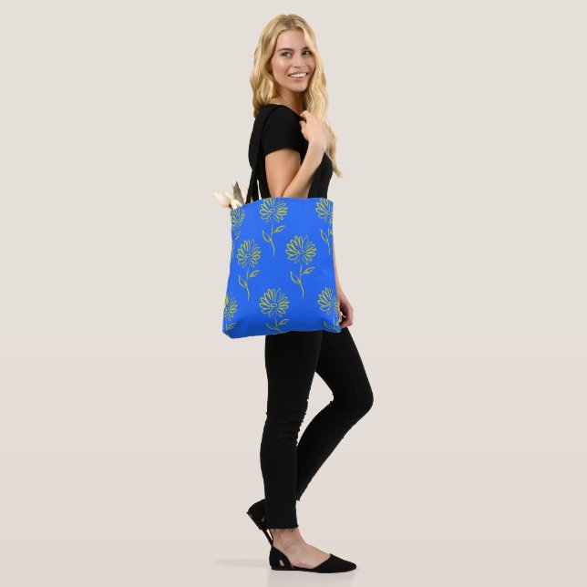 Tote Bag Motif de tournesol jaune (Sur le modèle)