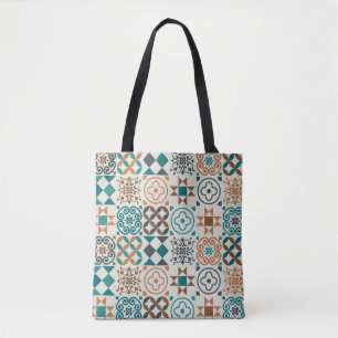 Tote Bag motif de tuiles vintage. illustration vintage