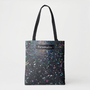 Tote Bag Motif de verre teinté abstrait iridescent personna