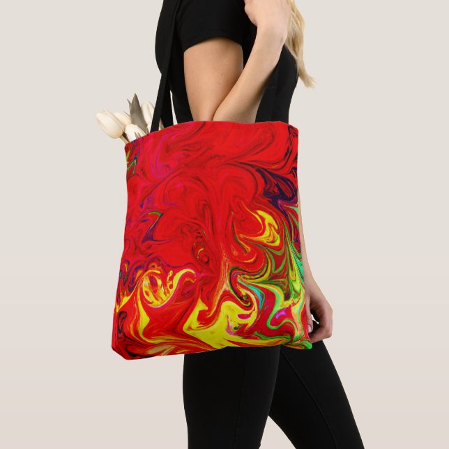 Tote Bag Motif d'éclatement de couleur énergétique (De près)