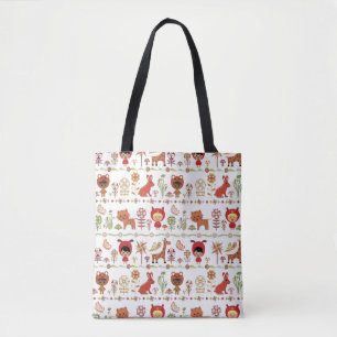 Tote Bag Motif d'enfant et d'animaux