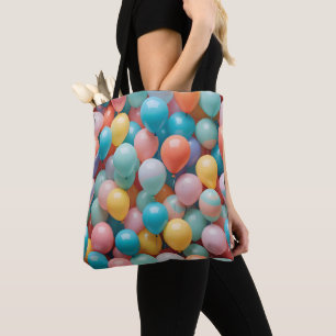 Tote Bag Motif des ballons de fête colorés