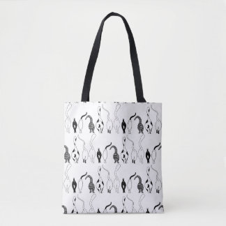 Tote Bag Motif des boutons de chat