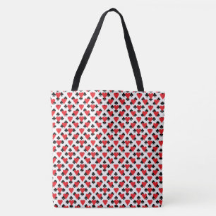 Tote Bag Motif des Coeurs et clubs