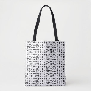 Tote Bag Motif des signes et symboles mathématiques