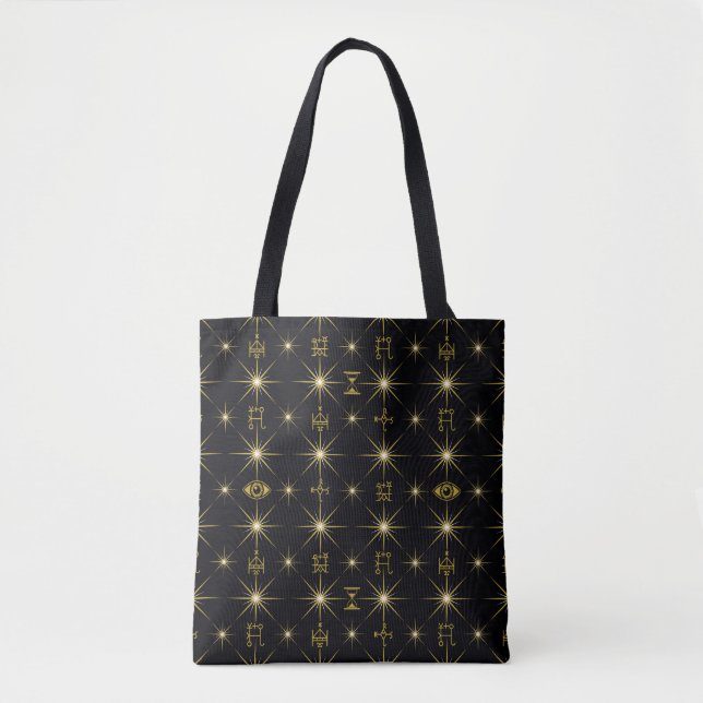 Tote Bag Motif des symboles magiques (Devant)