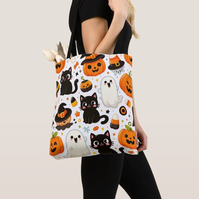 Tote Bag Motif d'Halloween (De près)