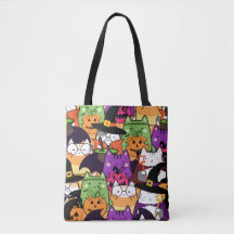 Motif d'Halloween Kawaii sans couture