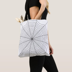 Tote Bag Motif d'Halloween noir et blanc