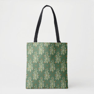 Tote Bag Motif d'illustration des arbres de Noël