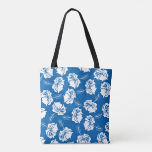 Tote Bag Motif d'illustration moderne de l'Hibiscus blanc