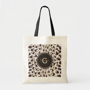 Tote Bag motif d'impression de guépards bruns modernes
