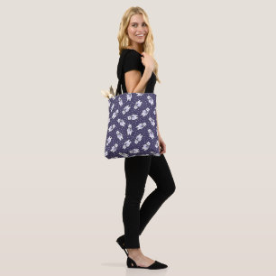 Tote Bag Motif d'ours polaire de neige mignon bleu marine