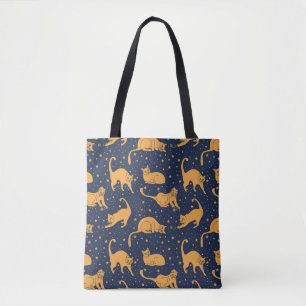 Tote Bag Motif, drôles de chats dans les poses quotidiennes