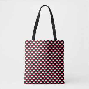 Tote Bag motif du drapeau À damiers Indonésie
