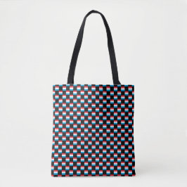Tote Bag motif du drapeau À damiers Luxembourg