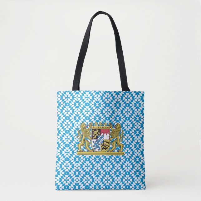 Tote Bag Motif du drapeau de Bavière, ALLEMAGNE (Devant)