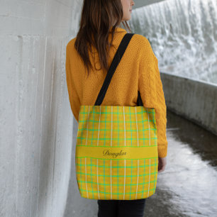 Tote Bag Motif écossais en 60 couleurs personnalisable