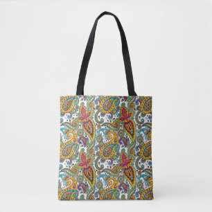 Tote Bag Motif élégant de la Reine Paisley de maharani