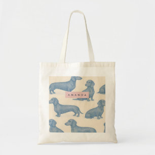 Tote Bag Motif élégant et charmant personnalisé de teckel