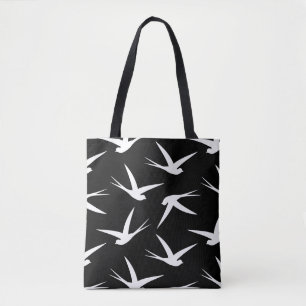 Tote Bag Motif élégant libre volant d'oiseau