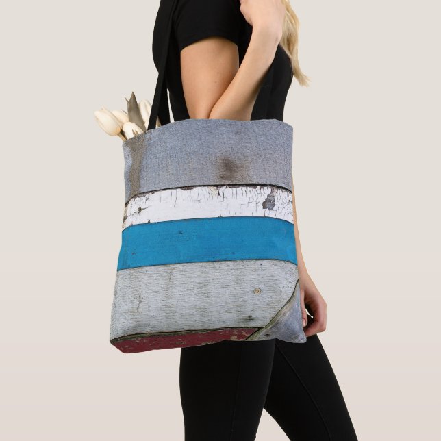 Tote Bag Motif en bois chic Shabby (De près)