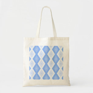 Tote Bag Motif en diamant bleu pâle
