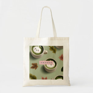 Tote Bag Motif en latte Matcha Matcha personnalisé