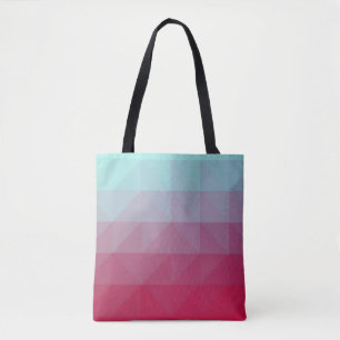 Tote Bag Motif en mosaïque abstrait BLEU clair. Colorful