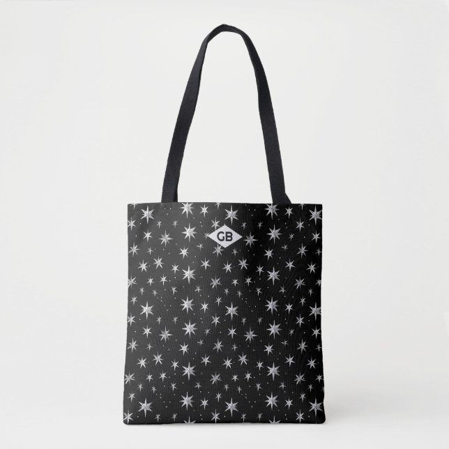 Tote Bag Motif étoile d'argent céleste (Devant)
