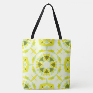 Tote Bag Motif étoile vert jaune fantaisiste décoration dop