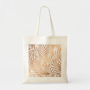 Tote Bag Motif feuille de palmier d'or