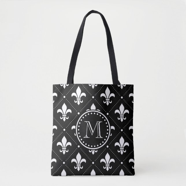 Tote Bag Motif Fleur De Lis (Devant)