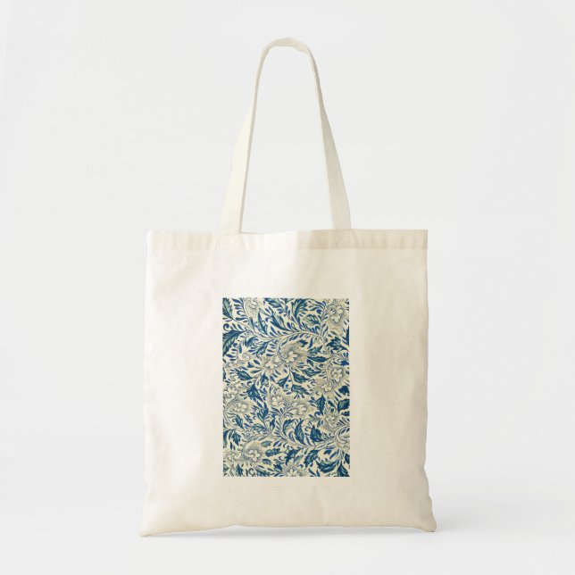 Tote Bag Motif Floral bleu Antique Design asiatique (Devant)